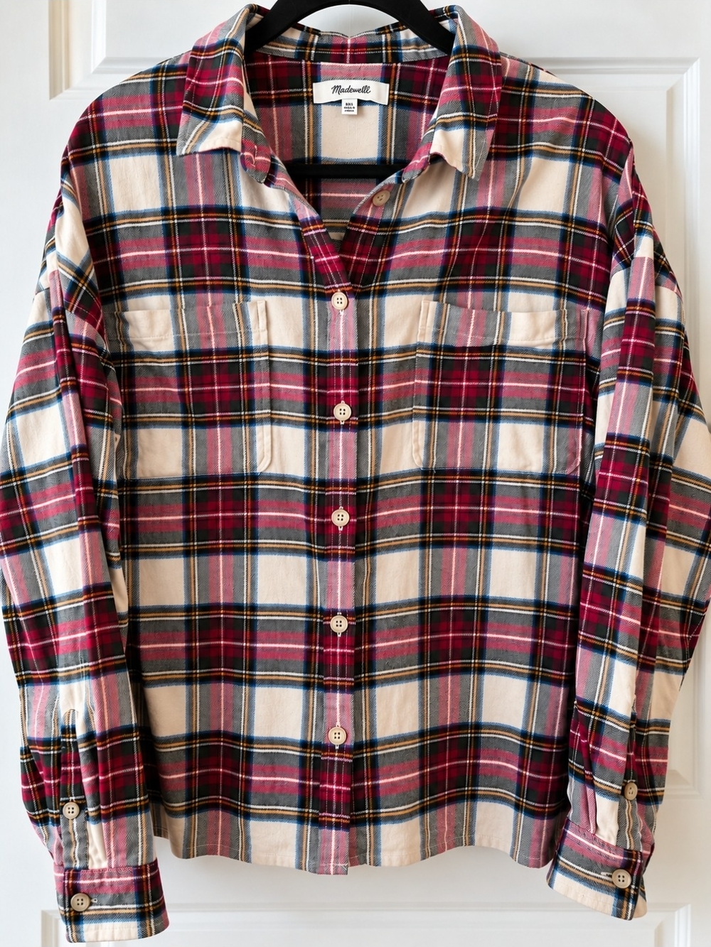 Madewell Flannel Oversized Ex-boyfriend Plaid Shirt XXL